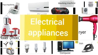 Learn electrical appliances vocabulary in English - Electronics Tracker